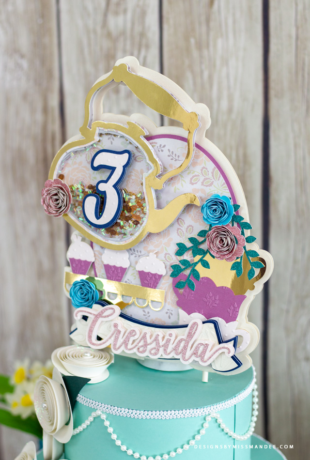 Tea Party Cake Topper - Party Cut File - Designs By Miss Mandee
